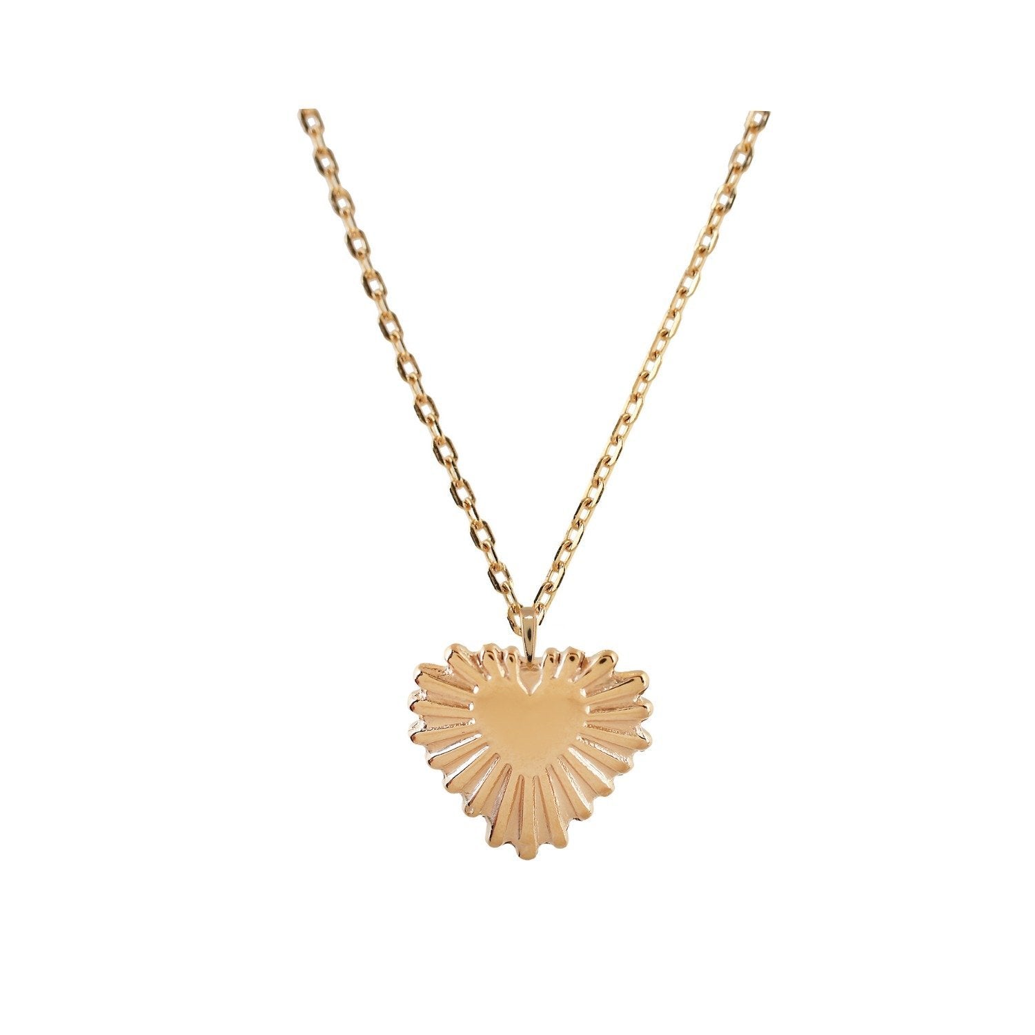 'BE CURIOUS' Mini Heart Necklace -Gold-