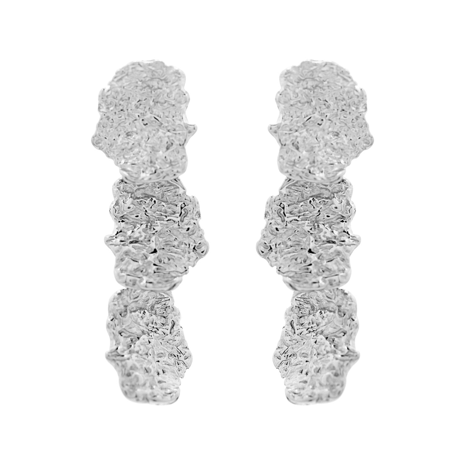 'CIBELES' Statement Earrings Silver