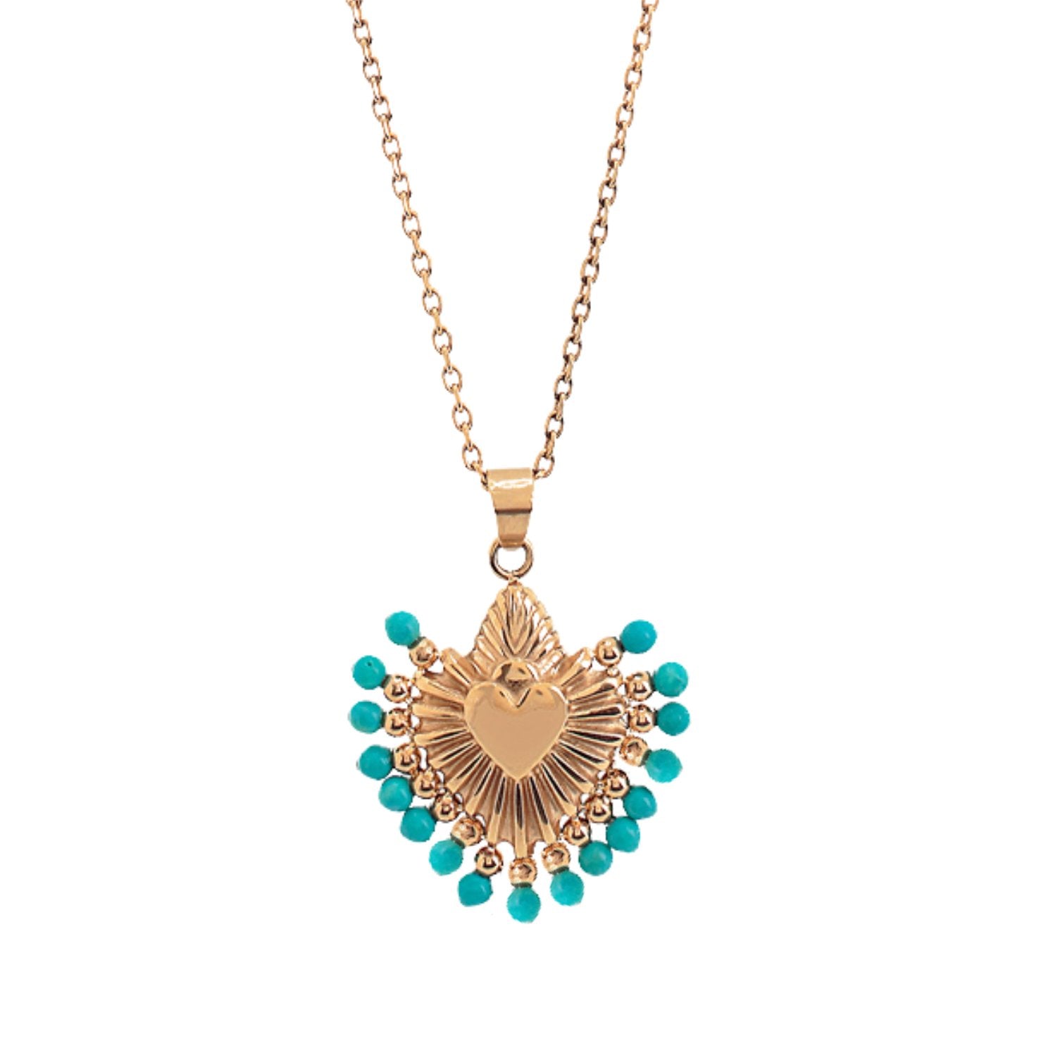 'CUORE' TURQUOISE STONES NECKLACE