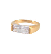  Gold ring with a rectangular zircon set on top