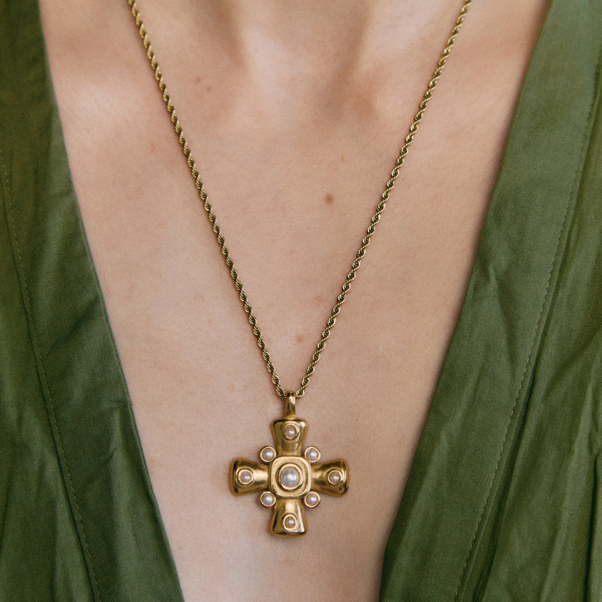 'ELENA' Cross Necklace