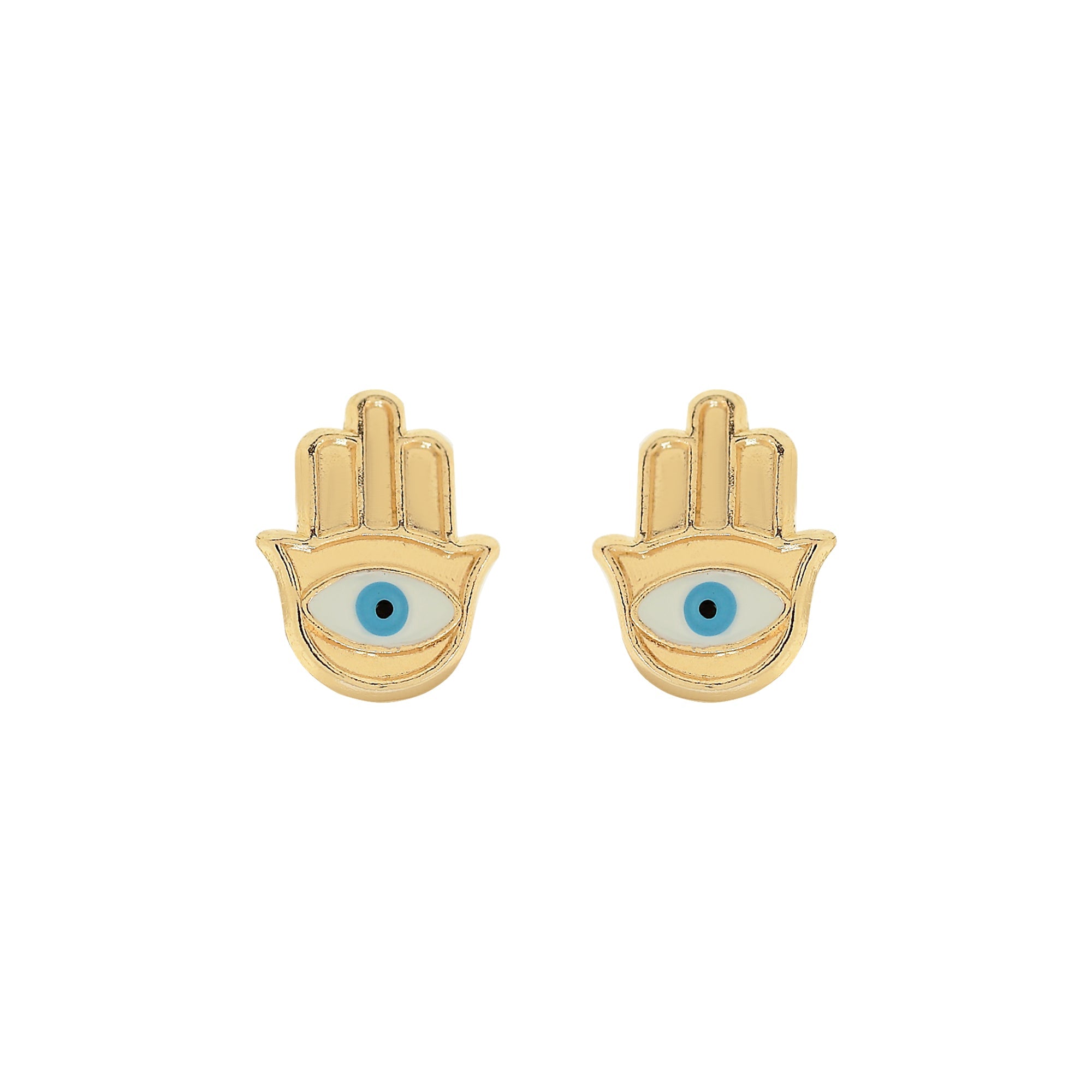 'ELLA' HAMSA & EYE EARRINGS