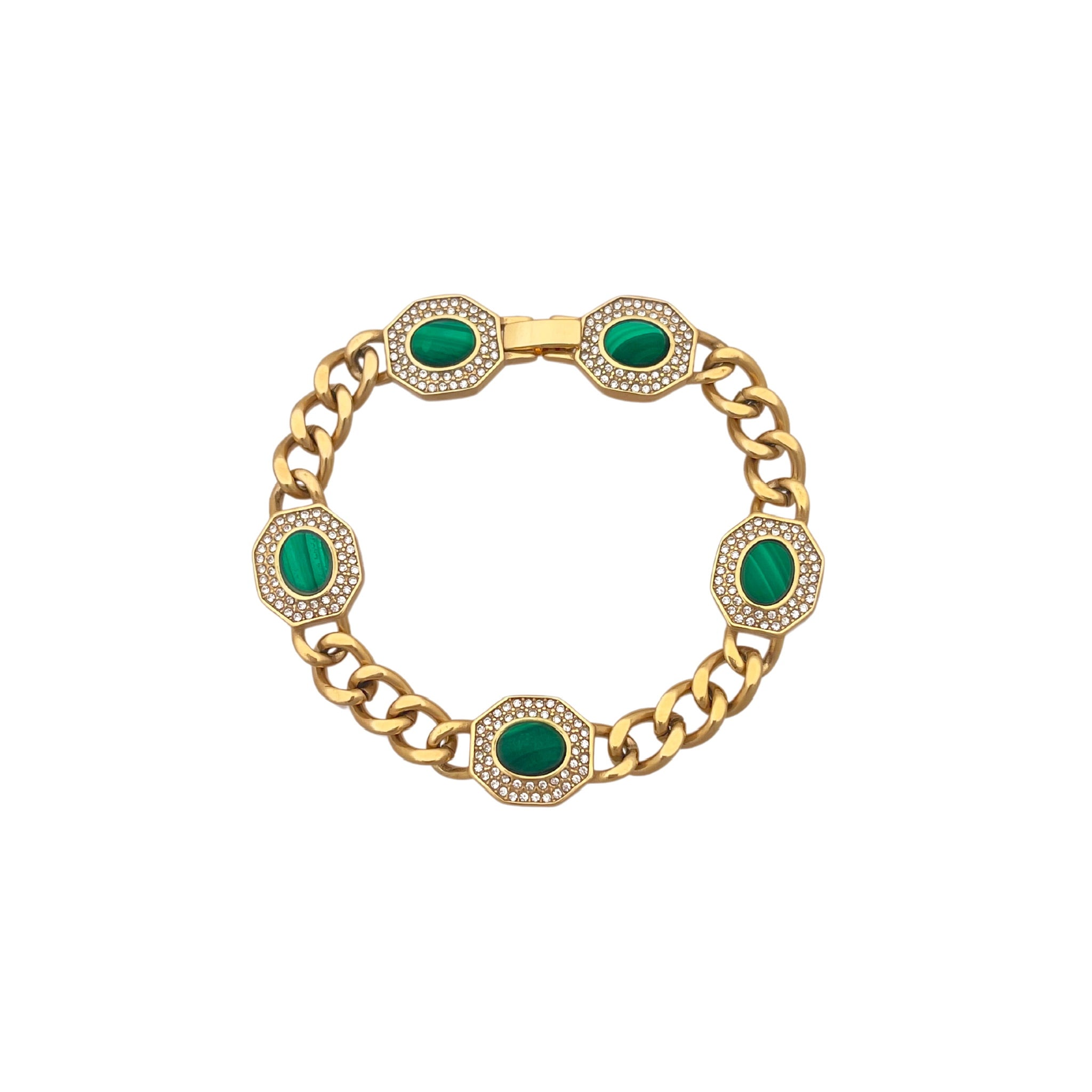 'ESTELA' Bracelet -Malachite-