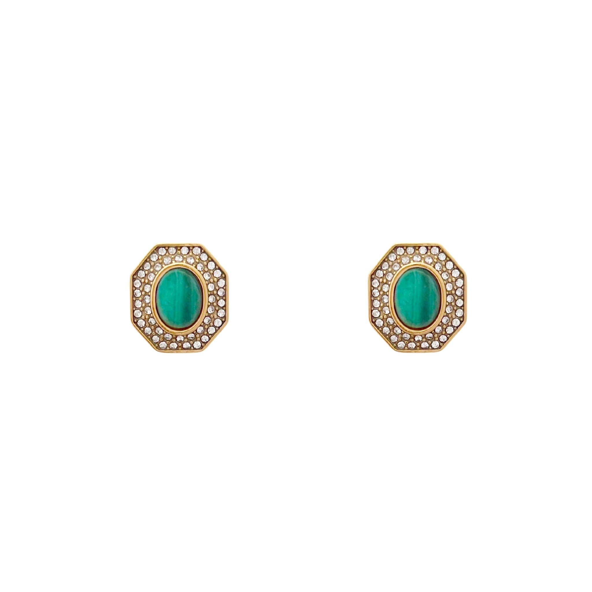 'ESTELA' Earring -Malachite-