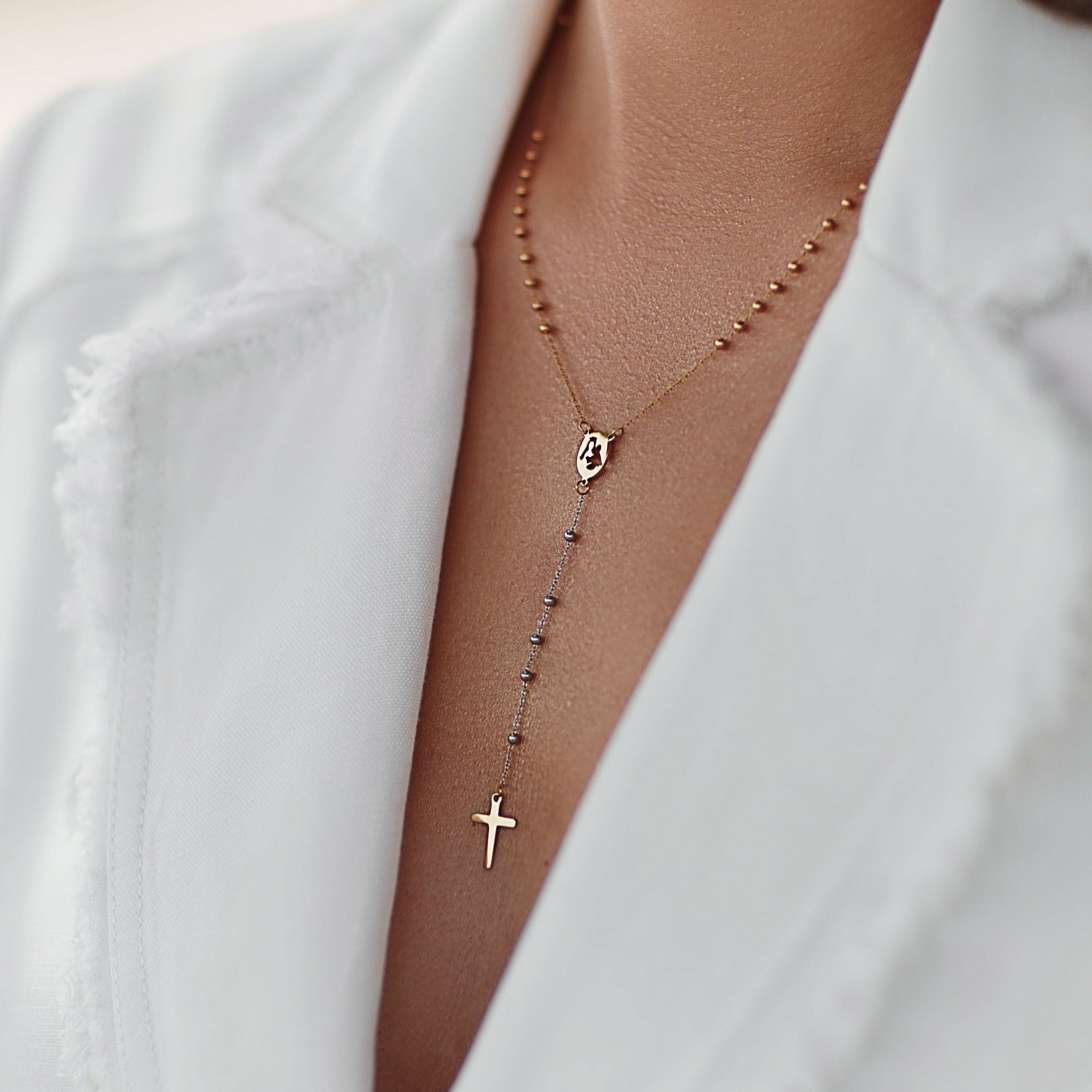 'FAITH' Rosary Necklace