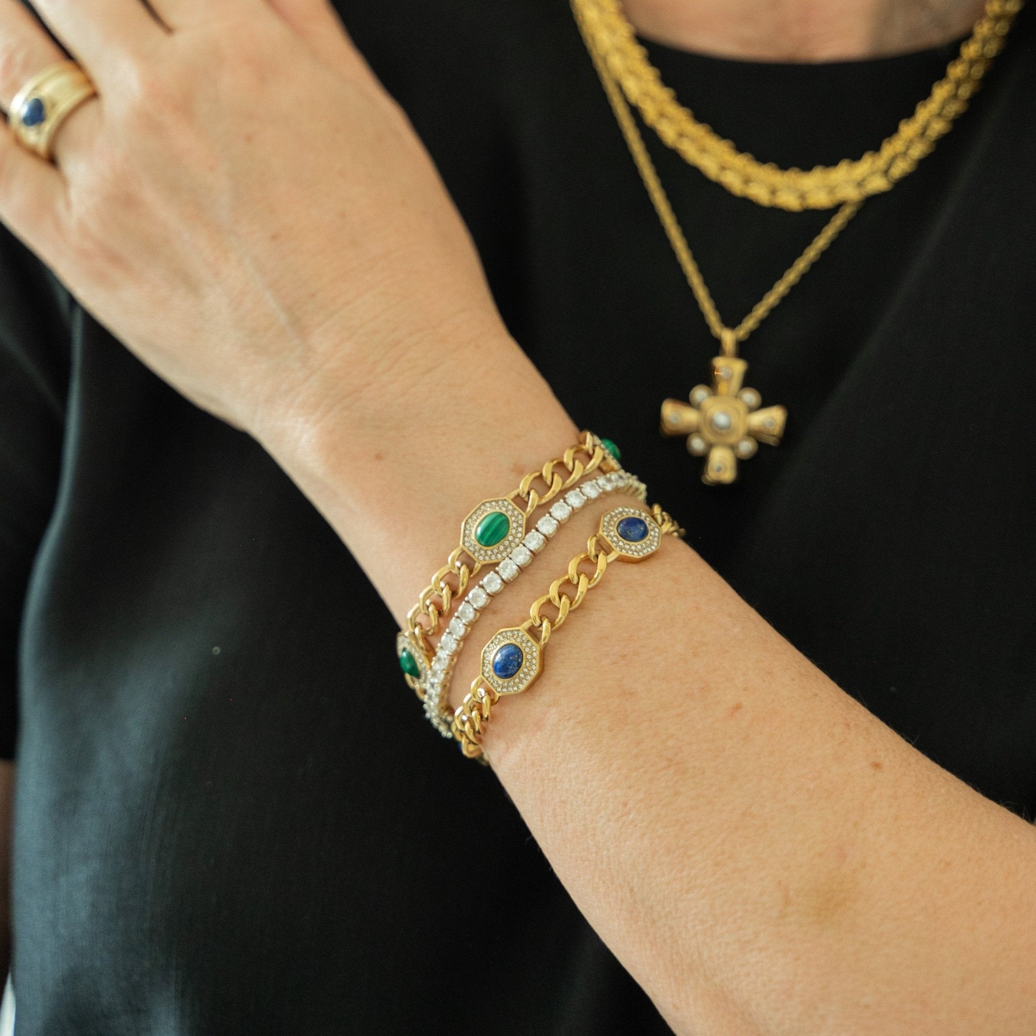 'ESTELA' Bracelet -Malachite-