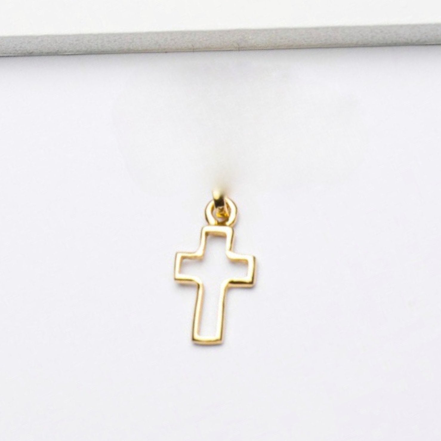 'HOLLOW CROSS' CHARM