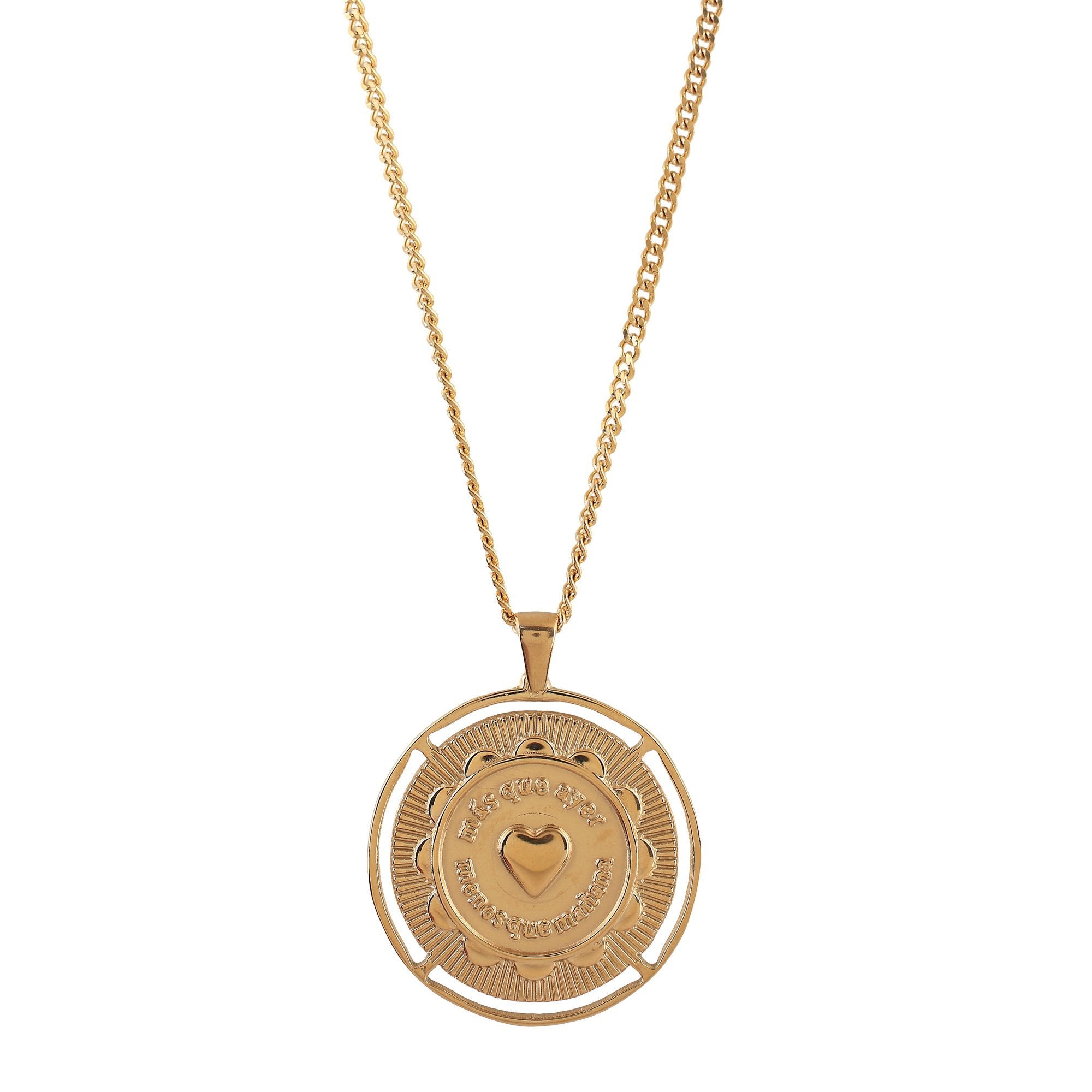 'KEEP GOING' Medallion Necklace