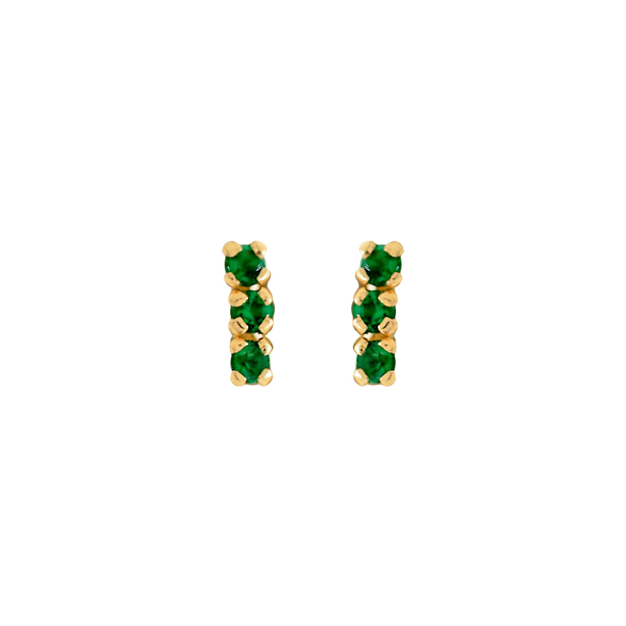 'NINA' EARRINGS -GREEN-