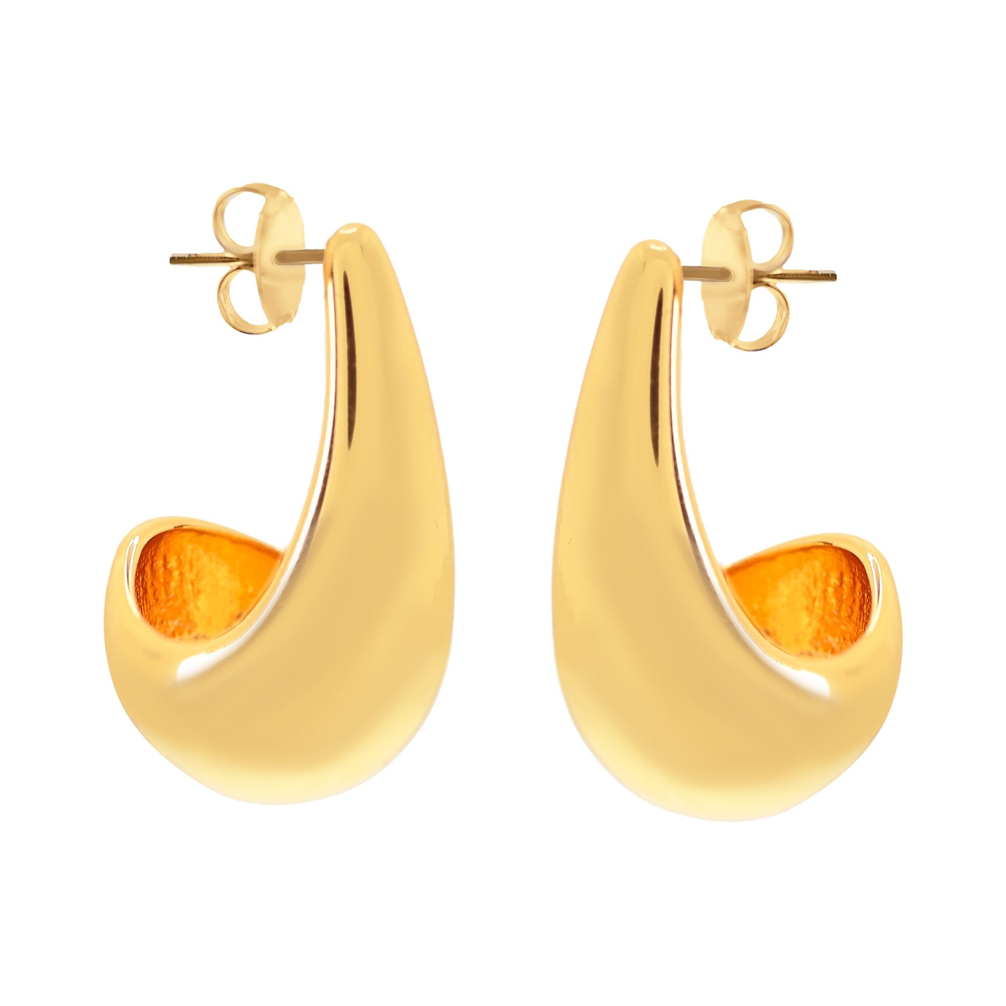 'PENSIVE' Earrings -Gold Large-