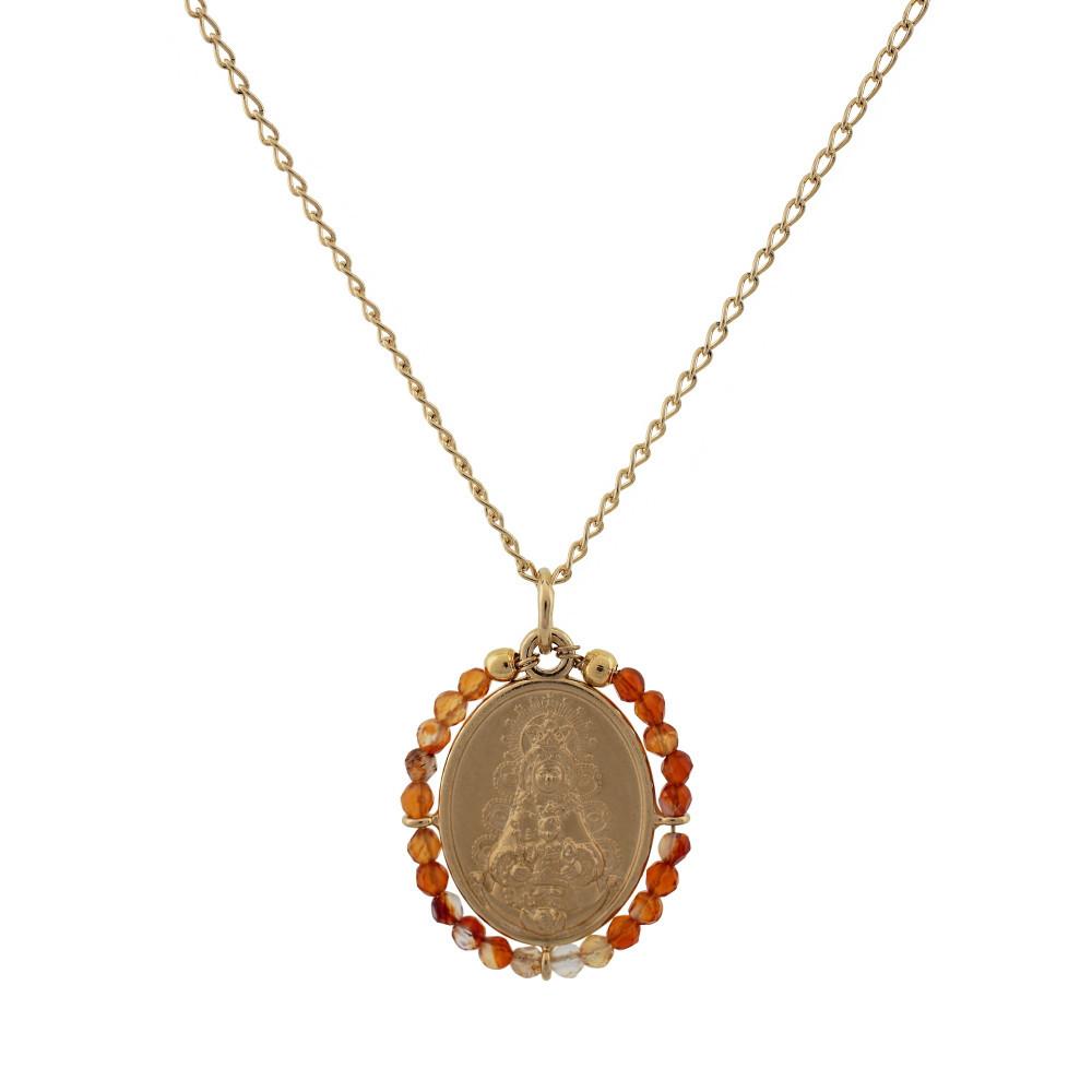 'PREGARE' Rocio Virgin Necklace -Carnelian-