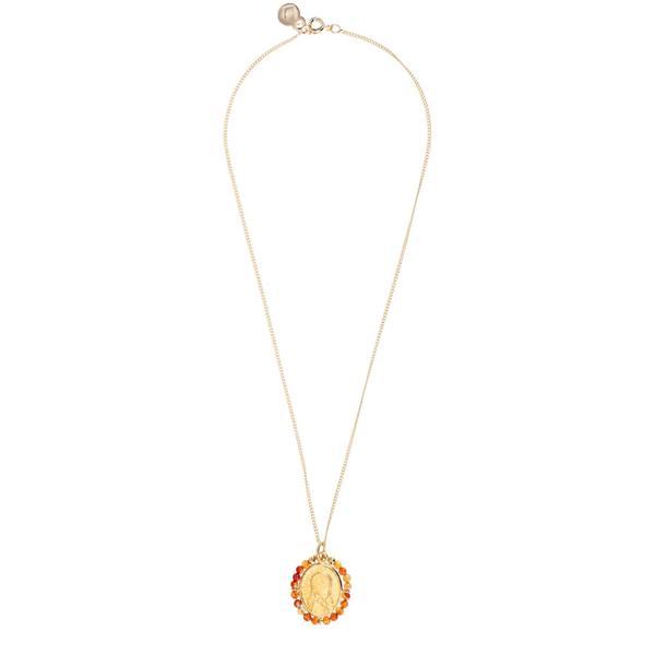 'PREGARE' Young Virgin Mary Necklace -Carnelian-