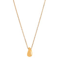 Gold necklace with single drop shaped pendant