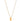 Gold necklace with single drop shaped pendant