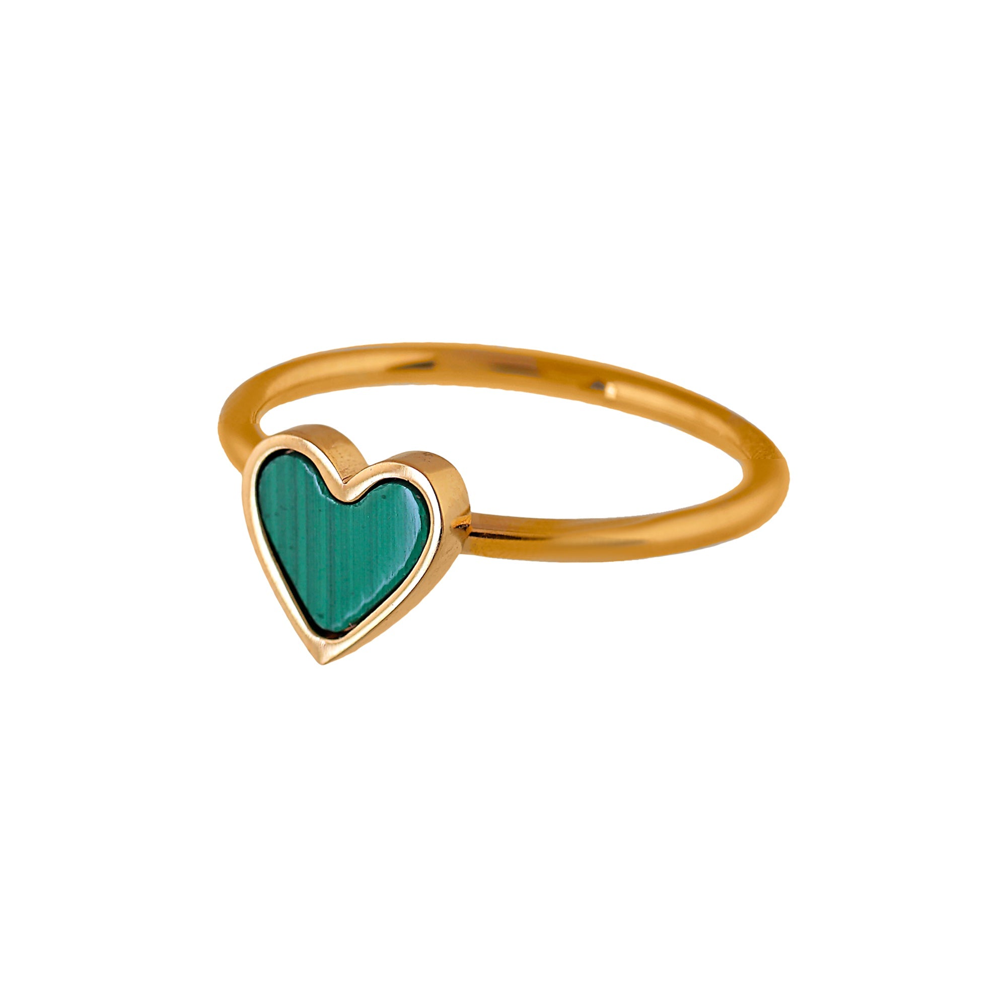 Malachite Heart Ring